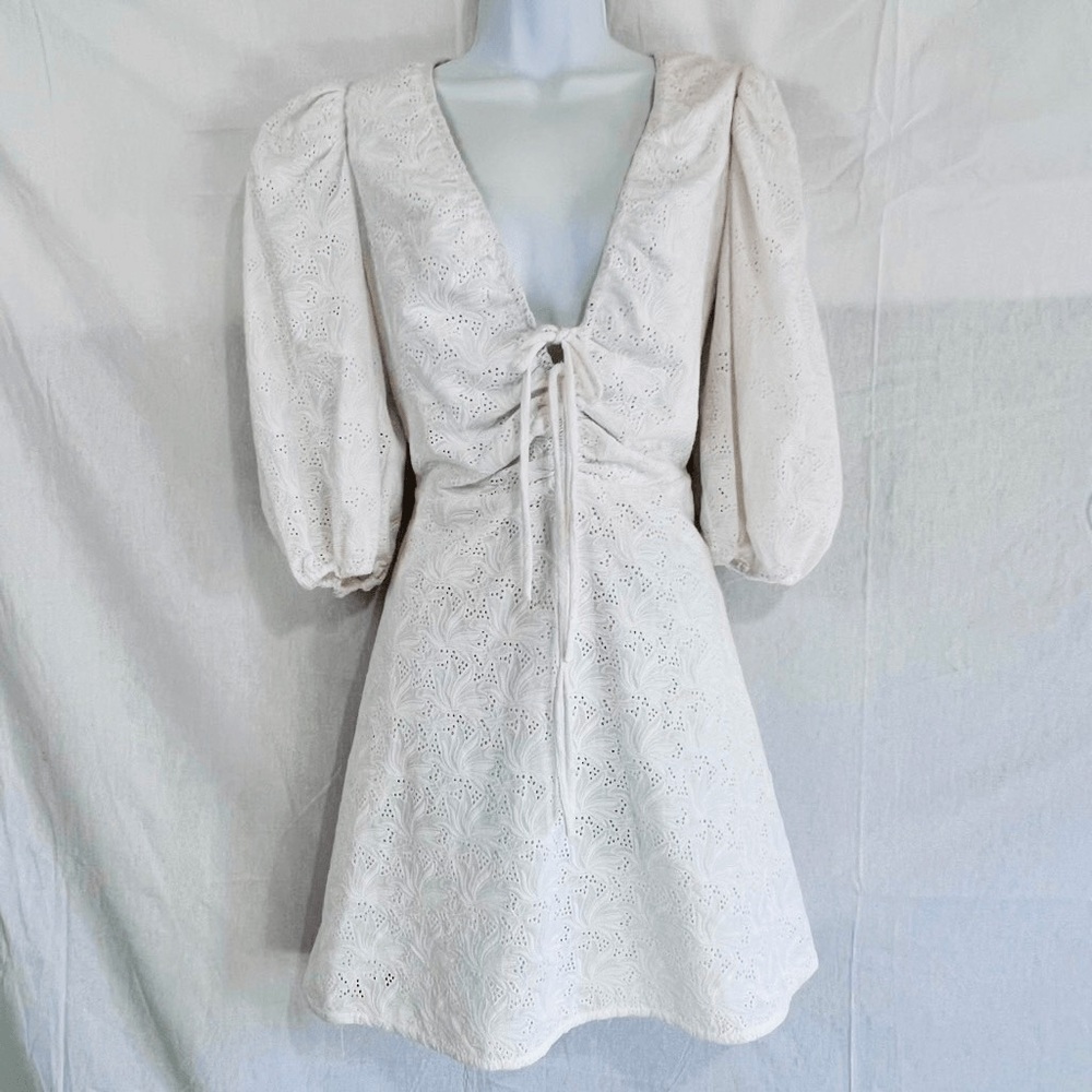 NICHOLAS Women's Danni white eyelet mini dress